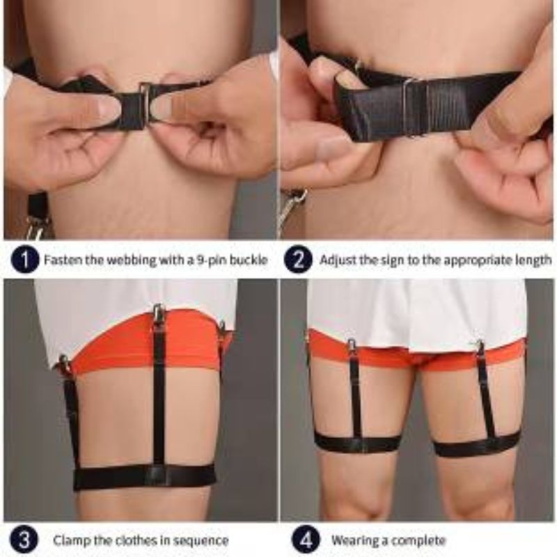 Unisex Adjustable Shirt Garters for a Neat and Professional Look