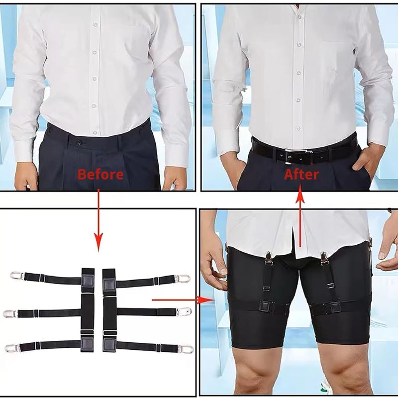 Unisex Adjustable Shirt Garters for a Neat and Professional Look